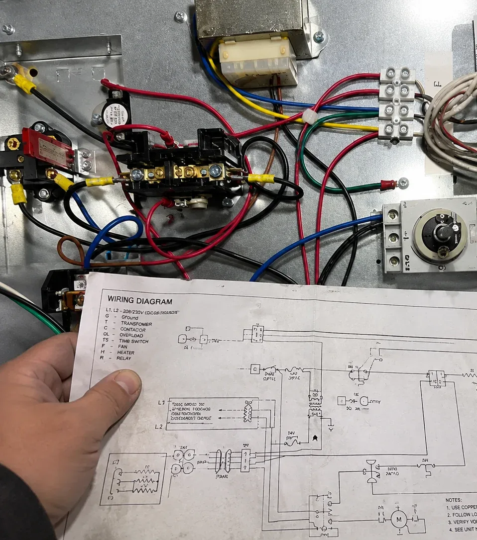Industrial electrical room with control panels in Vaughan